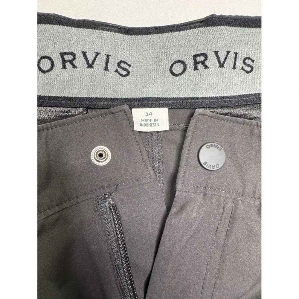 Orvis Men's Lightweight Tech Cargo Shorts Size 34 Hiking Outdoor Stretch